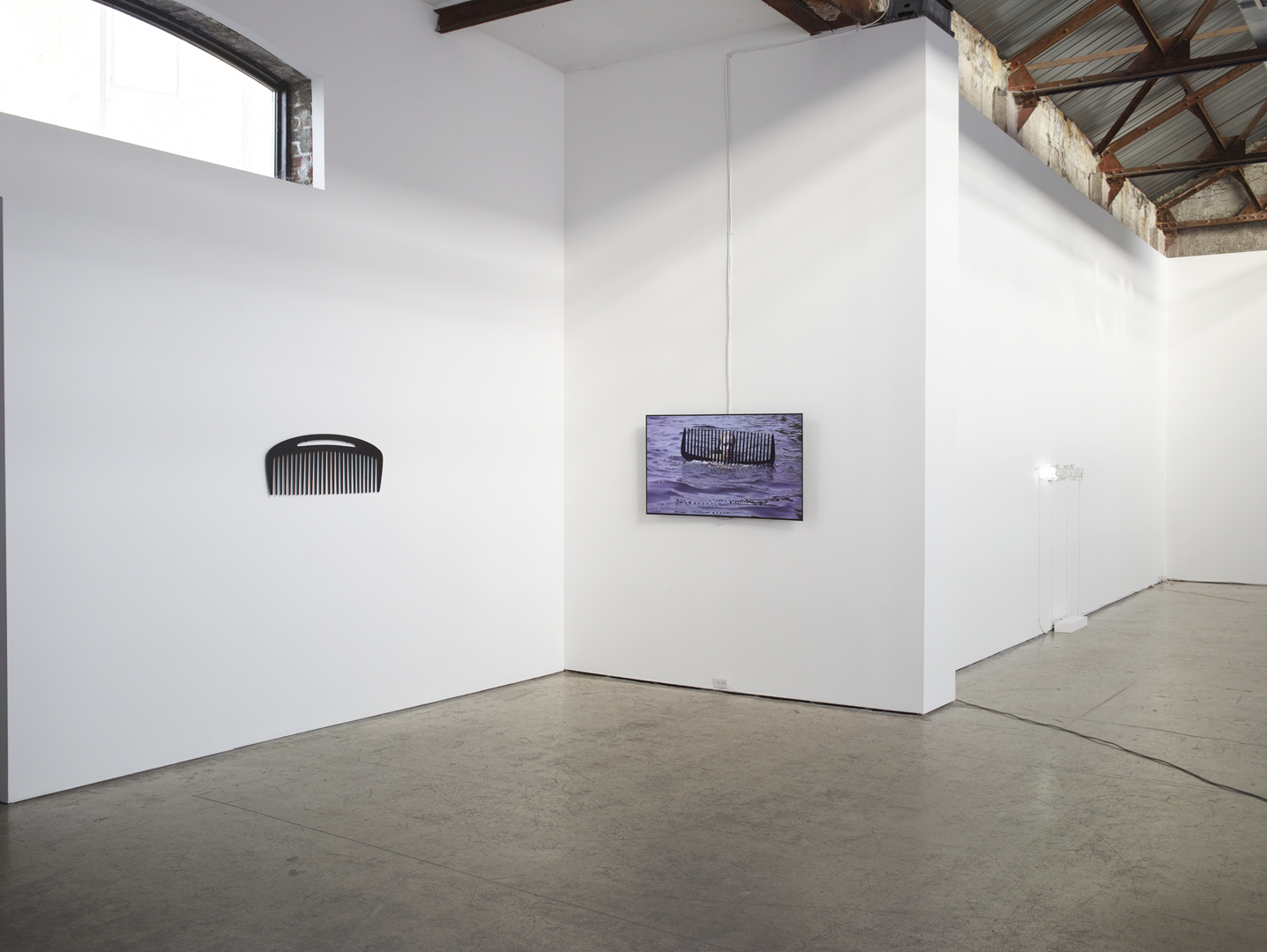 Installation View 2 text, combs wheels & poems 2015